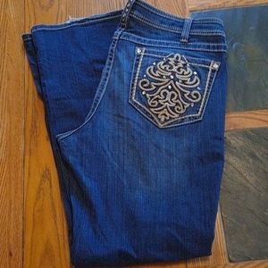 Ariat Turquoise Boot Cut jeans sz 33R